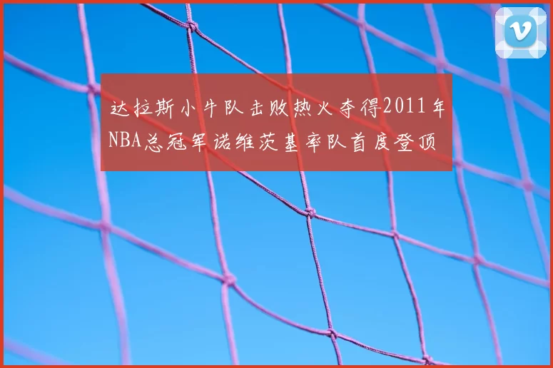 达拉斯小牛队击败热火夺得2011年NBA总冠军诺维茨基率队首度登顶